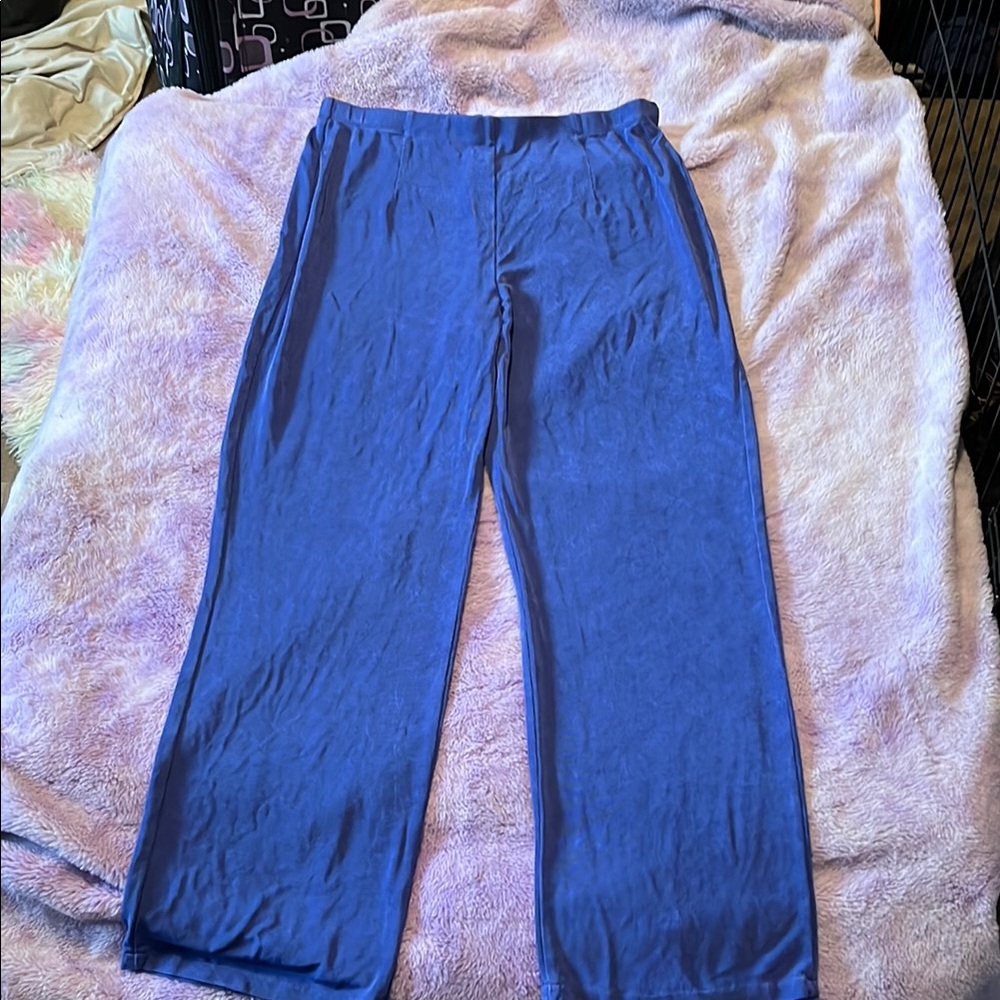 Blue Casual Pants
